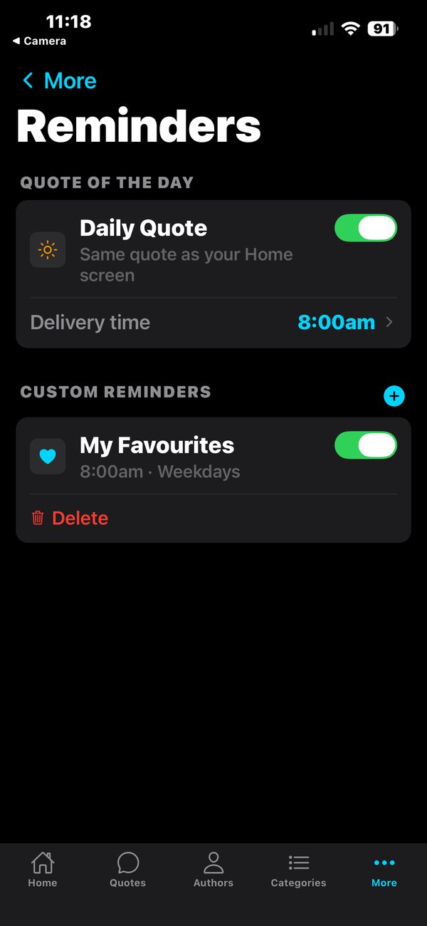Custom reminders